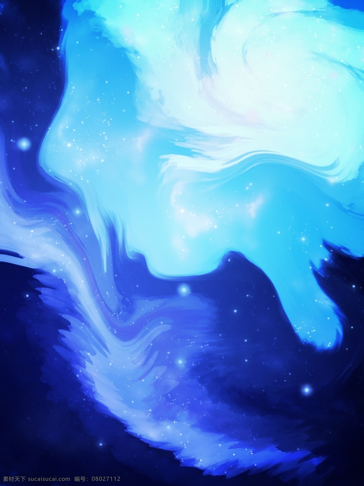 纯 原创 手绘 大气 蓝色 渐变 扭曲 星空 背景 星空背景 时尚渐变 扭曲背景 渐变背景 蓝色背景
