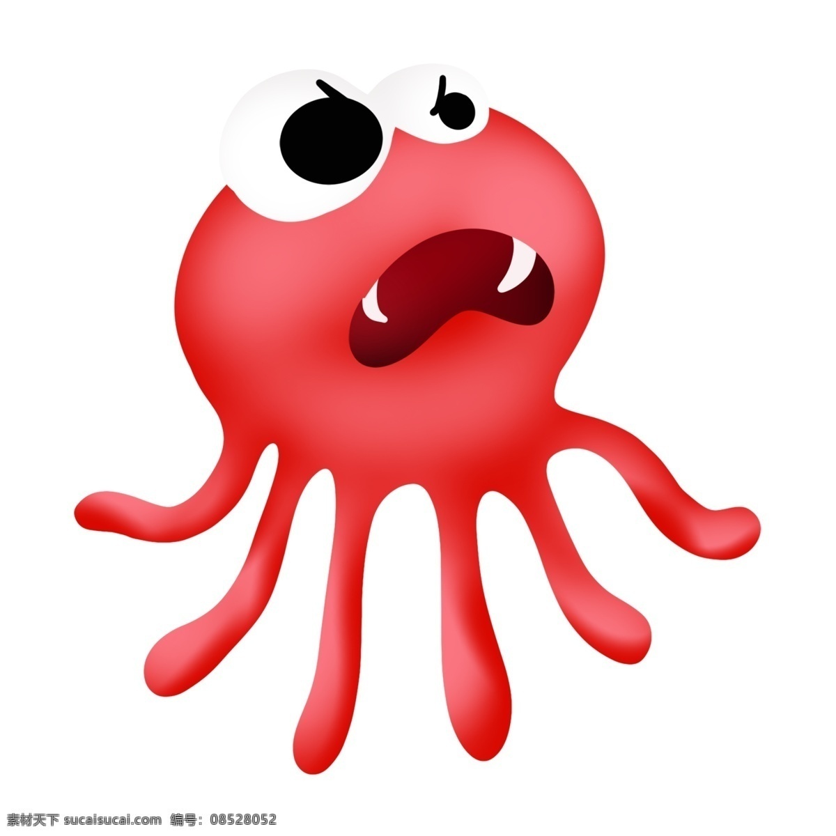 红色 章鱼 型 细菌 插图 张牙舞爪 红色细菌 细菌病毒 病毒感染 灭菌