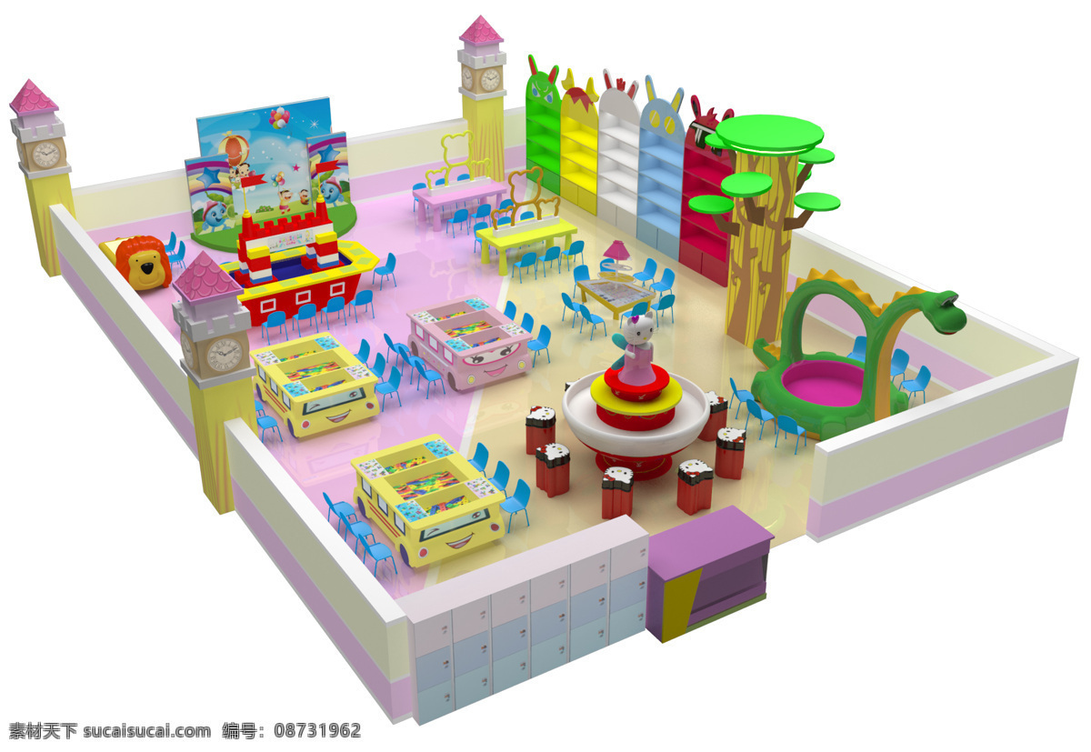 儿童益智乐园 儿童乐园 益智乐园 儿童手工 儿童游乐 3d设计 3d作品