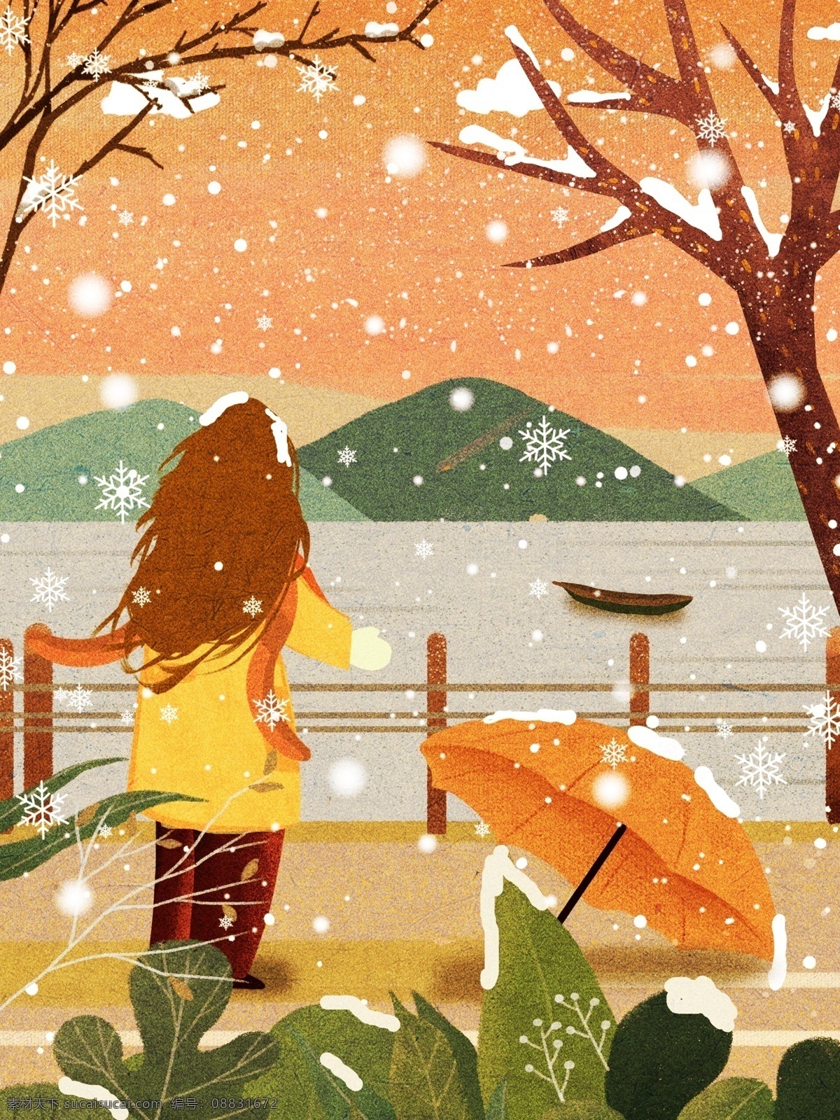 原创 插画 冬日 私语 冬季海报 冬季 冬天 冬日私语 冬天插画 冬季插画 你好冬天 你好12月