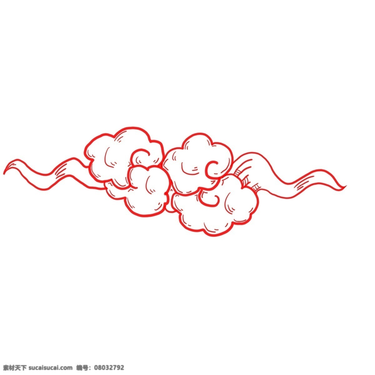红色 祥云 系列 古典 中国 风 线 朱红色 线性 纹理 云 云朵 云彩 吉祥云 质感 中国古典 中国传统