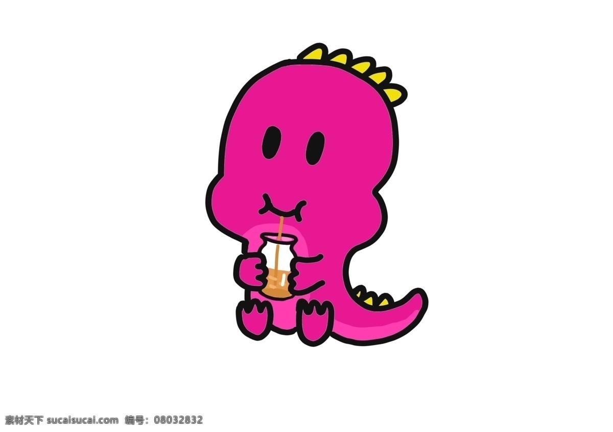 喝 饮料 恐龙 装饰 插画 喝饮料恐龙 红色的恐龙 可爱的恐龙 恐龙装饰 恐龙插画 立体恐龙 卡通恐龙