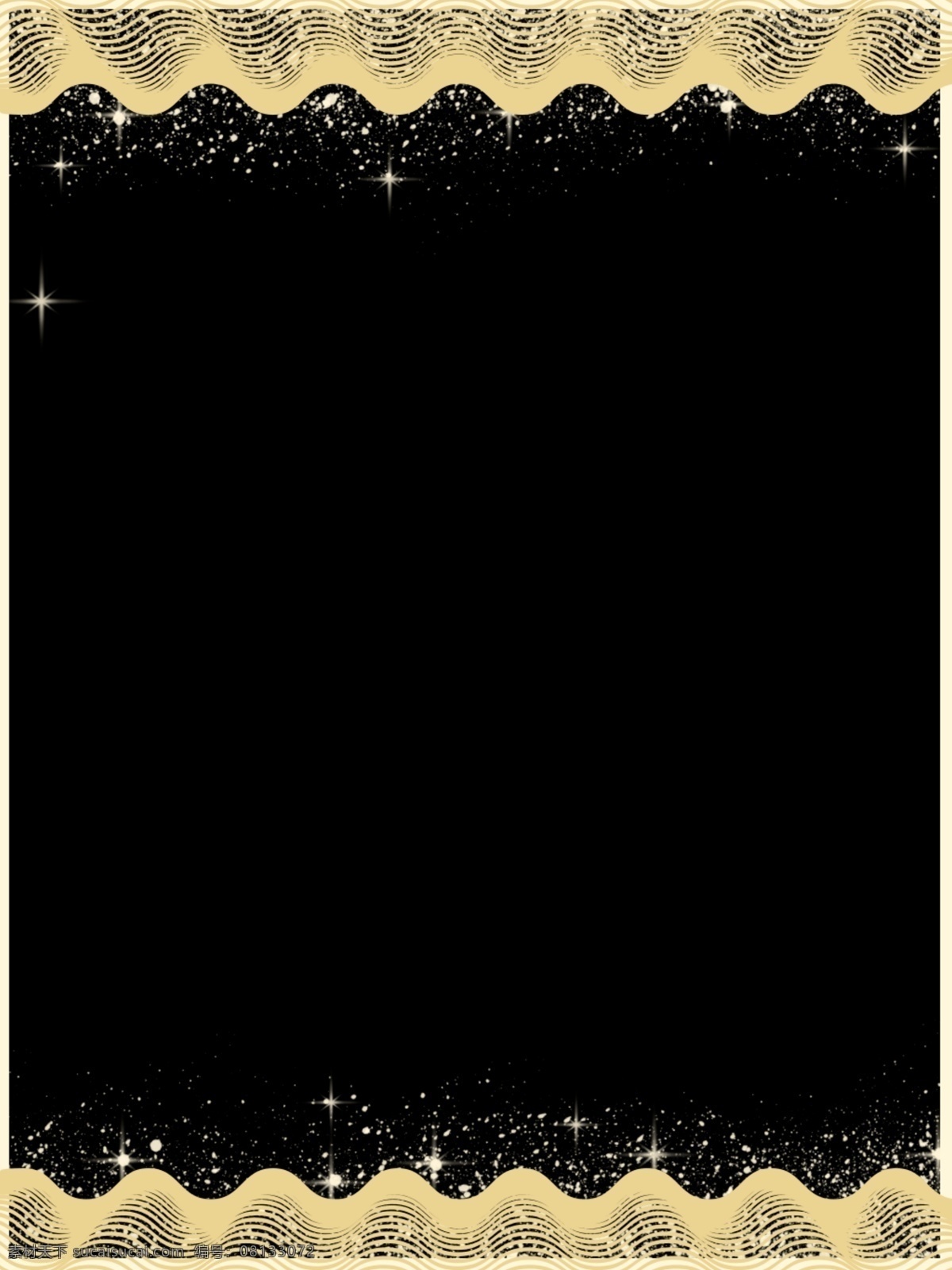 简约 大气 波浪 线条 黑金属 星星 背景 黑金色背景 psd分层