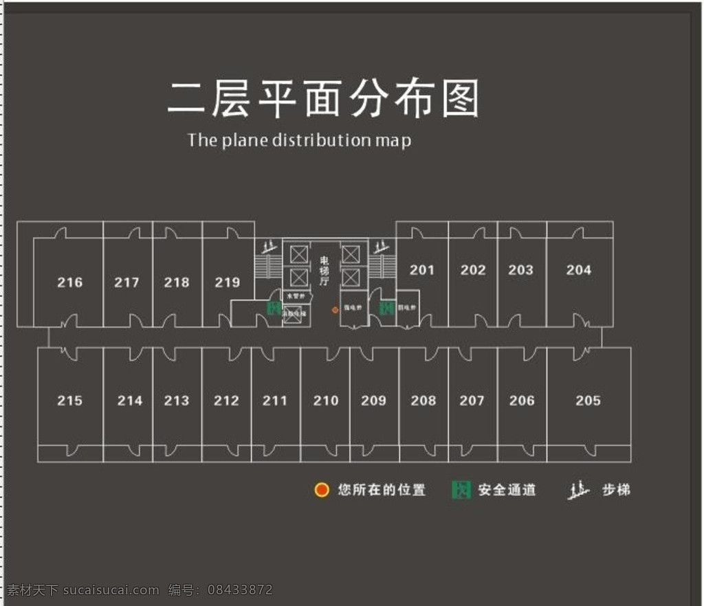 楼道示意图 楼道 示意图 楼层 分布图 平面 安全出口 城市建筑