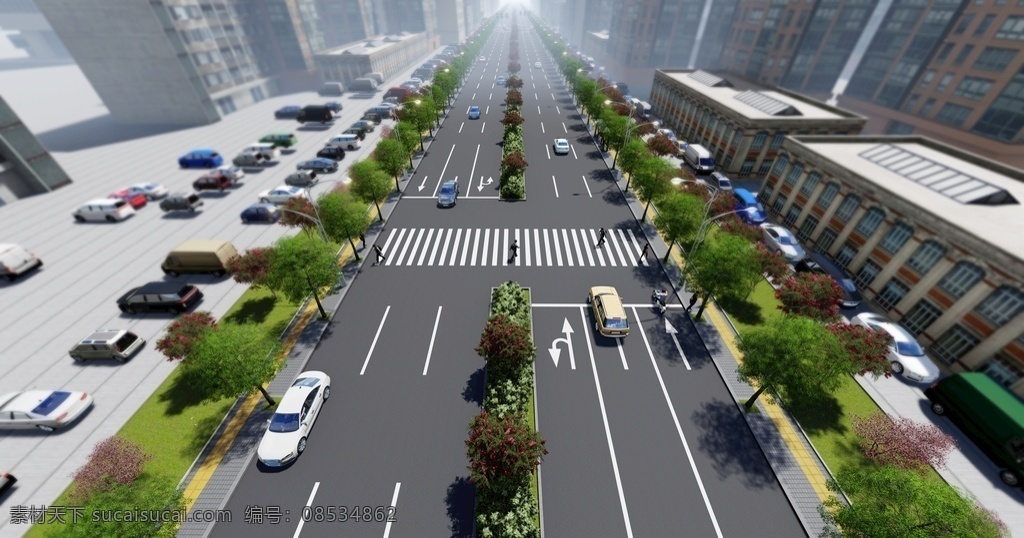 双向 六 车道 效果图 双向六车道 六车道效果图 城市道路效果 道路效果图 公路效果图 效果图设计 3d设计