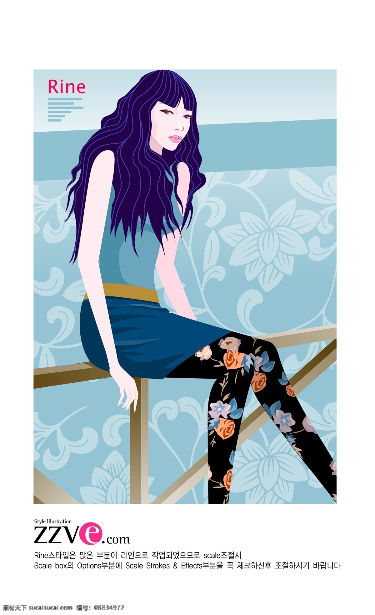 韩国 矢量 人物 插画 女 噶 宋 锊 寤 克 夭 插画集
