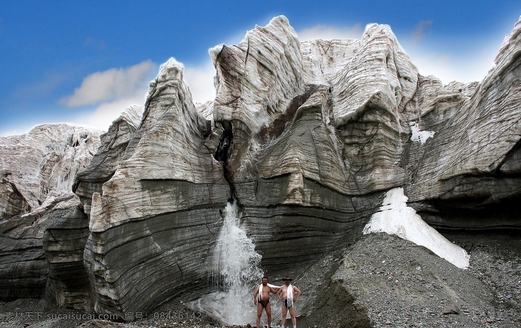 玉珠峰冰川 玉珠峰 冰川 自然景观 瀑布 大美青海 自然风景