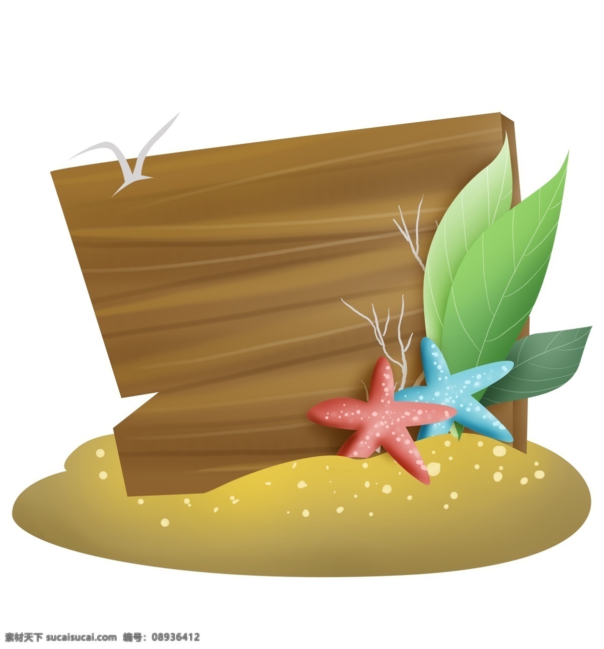 沙滩 海星 木板 提示 框 海岛 旅游 模板 文本 海星提示框 木纹 标题