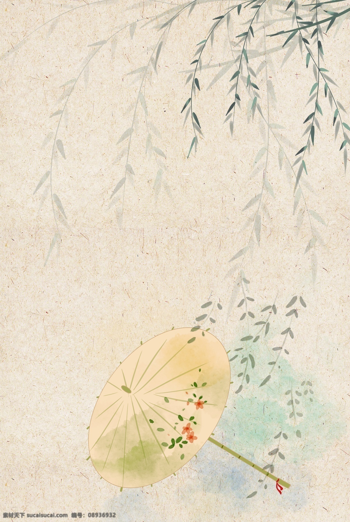 古典 文艺 罗 伞 清新 背景 中国风 工笔画 花卉 鸟 山水 水墨 复古 罗伞 油纸伞 中国风背景