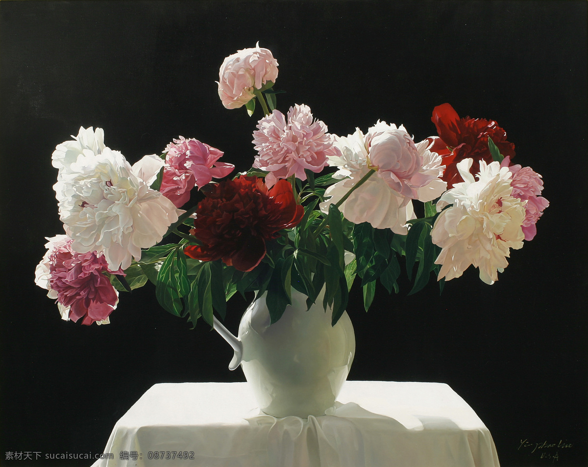 花瓶 油画 名画 艺术 绘画 文化艺术 艺术品 世界名画 书画文字
