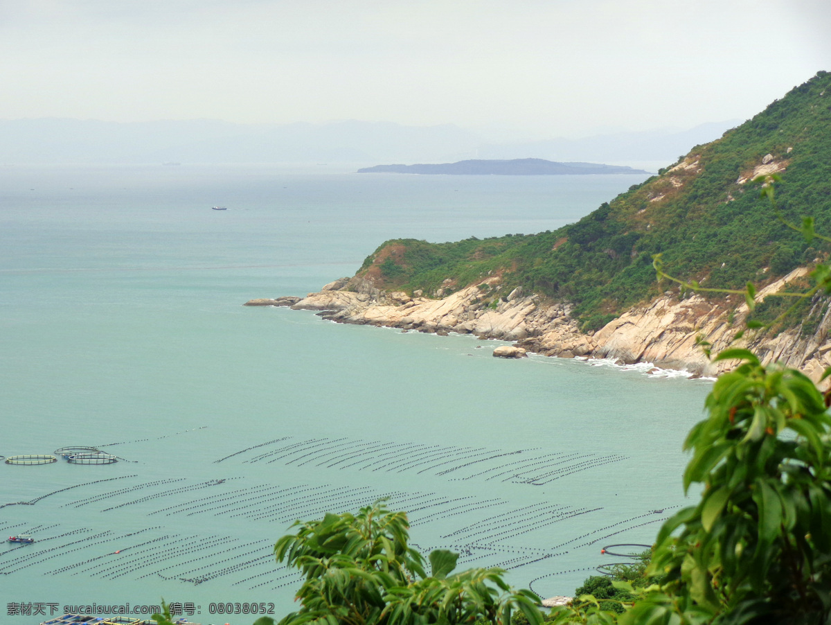 海景 白云 碧海蓝天 海岸线 海水 景 天空 远山 自然风景 自然景观 风景 生活 旅游餐饮