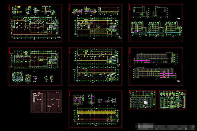 办公楼 cad 设计图 cad设计图 cad图纸 厂区 cad素材 建筑图纸