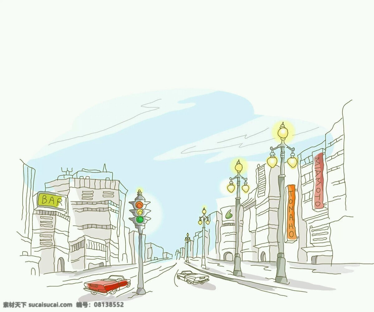 古镇 插画 都市 插画集