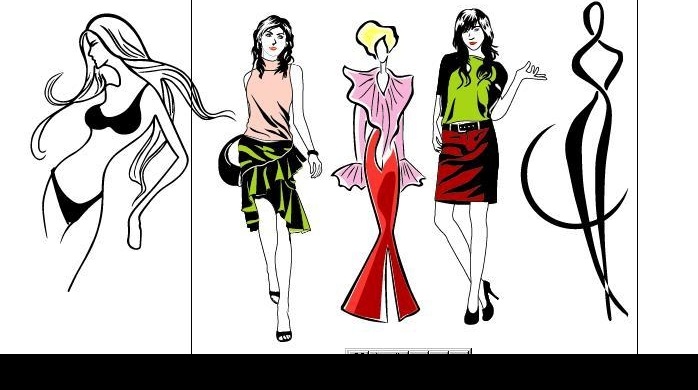线条女人图 女人 线条 图 矢量人物 妇女女性 矢量图库