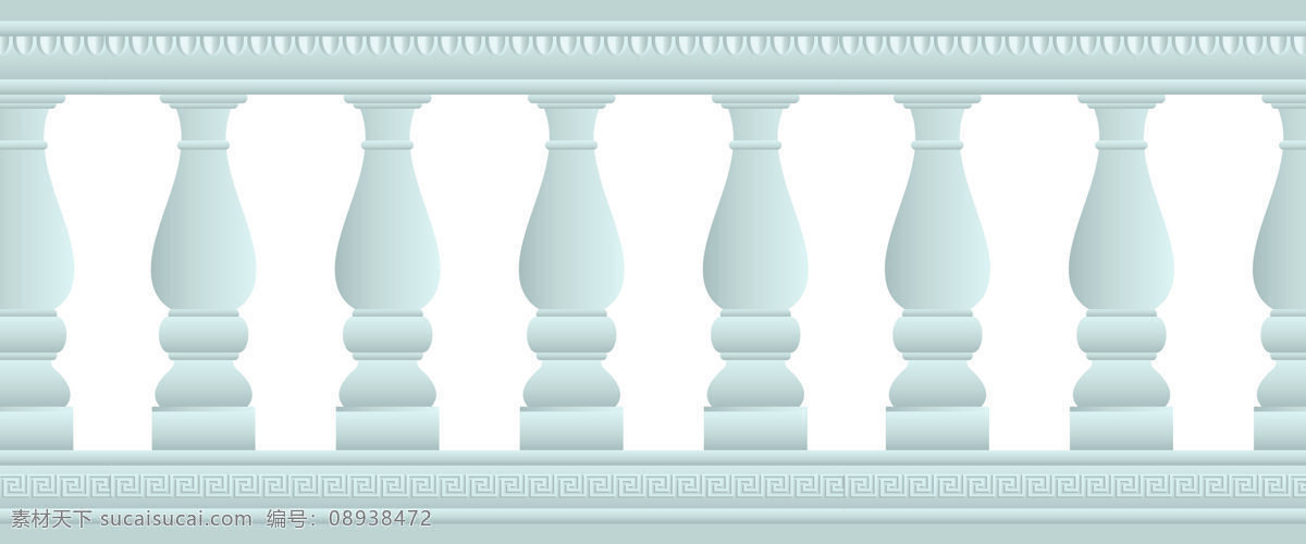 罗马柱 栏杆 欧式 柱子 白色 栅栏 其他设计 环境设计