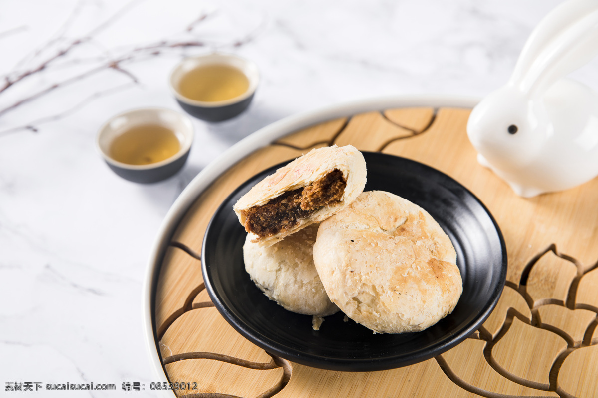 豆沙苏式月饼 美味 豆沙 传统 苏式 月饼 餐饮美食 传统美食