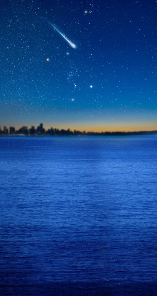 单图背景 微信 节气 蓝色 湖面 湖泊 城市 星空 海 背景 单图 流星 星星 城市夜景 分层 背景素材