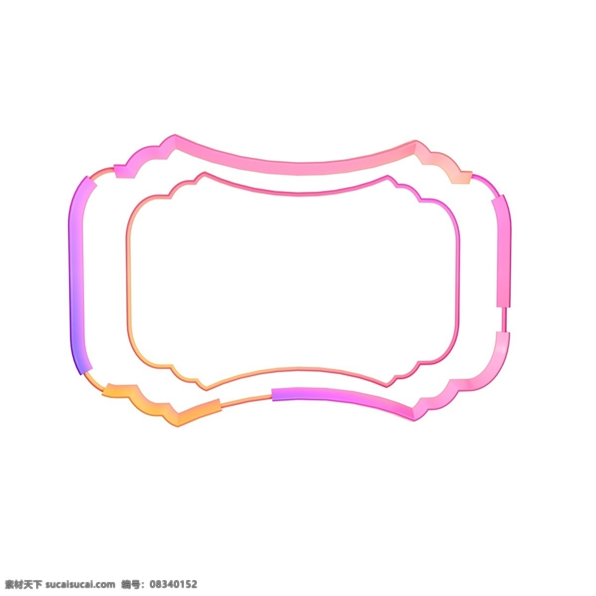 暖色 简约 几何 创意 边框 c4d 立体 海报边框 创意简约边框 个性边框 电商 简约几何 创意边框
