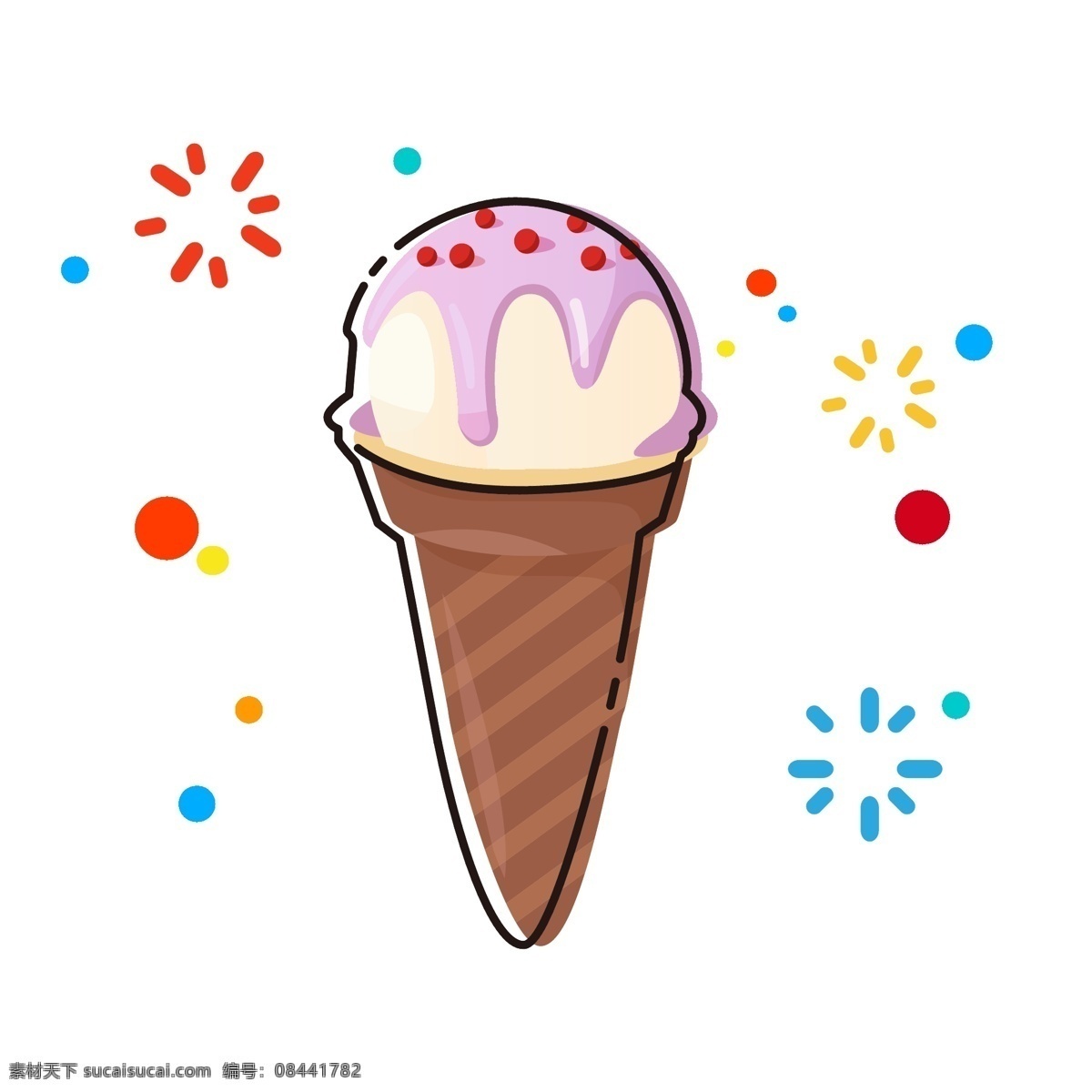 mbe 卡通 手绘 冰淇淋 甜筒 食物 美食 可爱