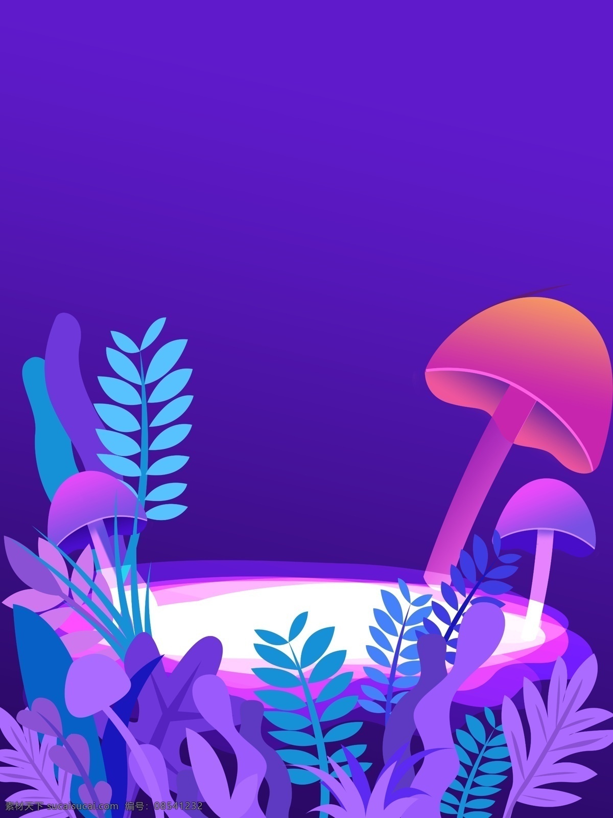 梦境 紫色 花卉 植物 插画 背景 紫色背景 梦境背景 花卉背景 森系 小清新背景 植物花卉 水彩背景