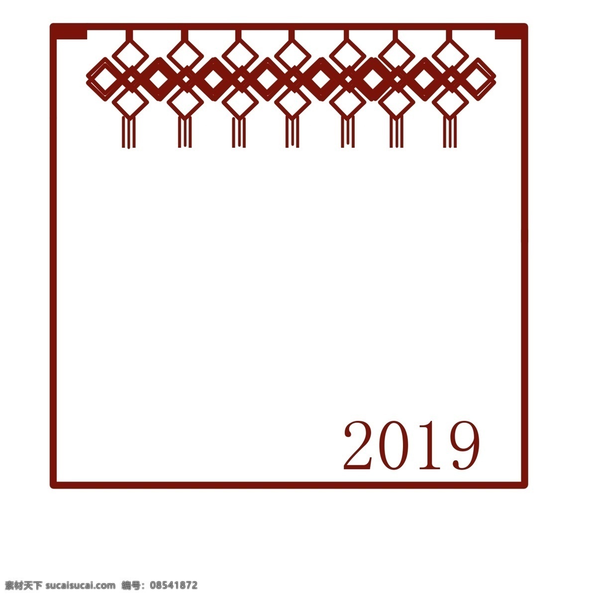 手绘 红色 喜庆 边框 喜庆的边框 红色的边框 2019 卡通边框 手绘边框 中国结 中式 漂亮的边框