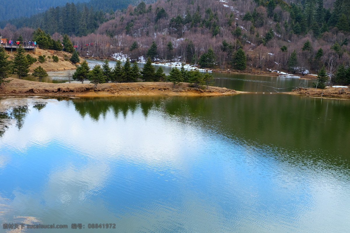 普达措 国家公园 树林 湖水 倒影 香格里拉 雪山草地 云南旅游 自然景观 山水风景