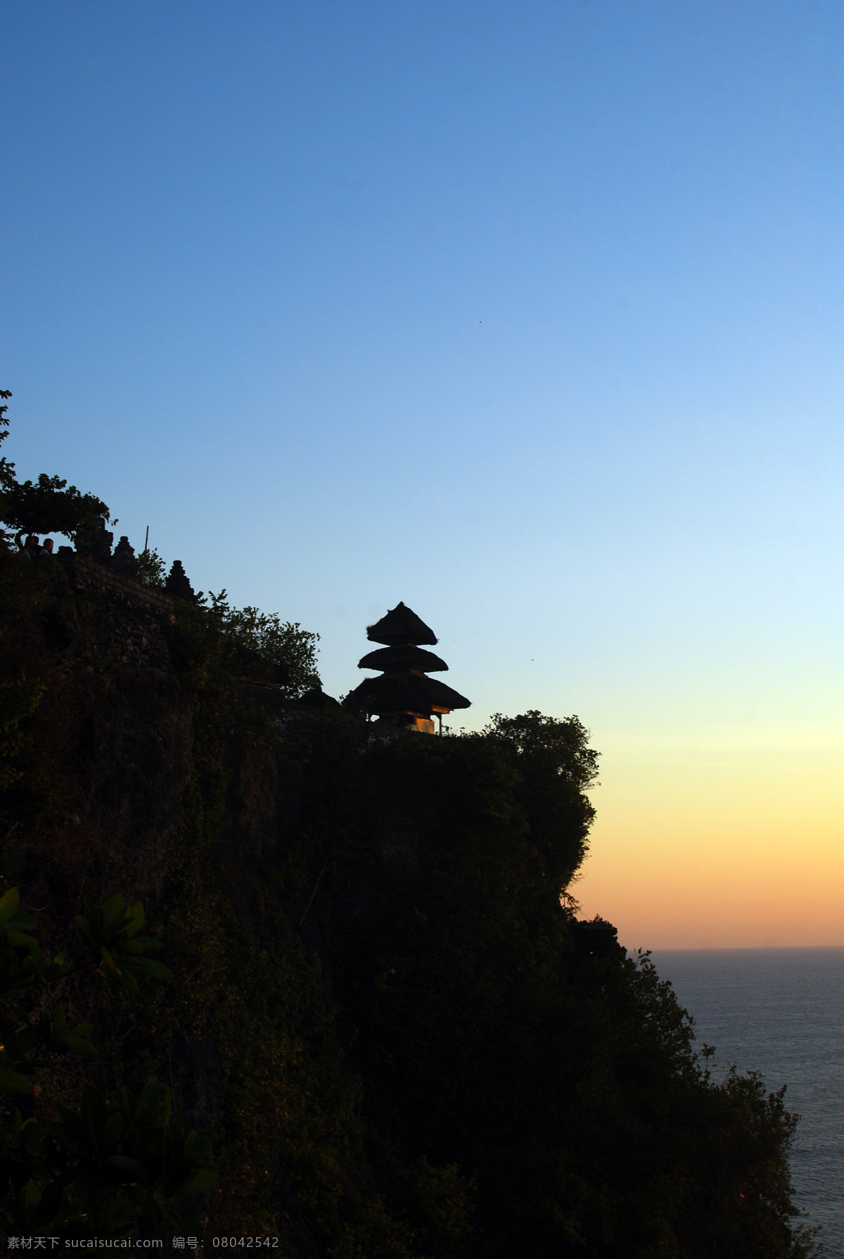 夕阳 剪影 旅游摄影 人文景观 印尼 夕阳剪影 海神庙 我的背包旅游 psd源文件