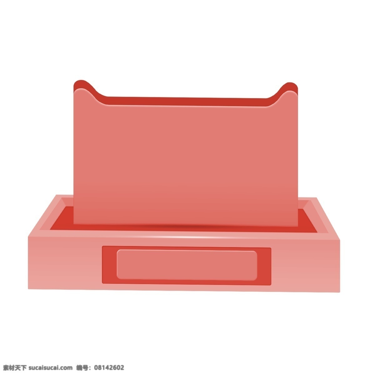 红 粉色 立体 天猫 箱子 红粉色