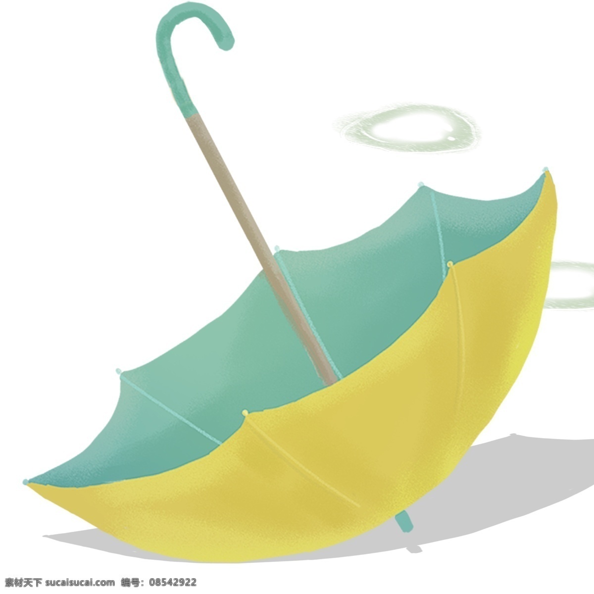 水彩 淡色 雨伞 插画 绘画素材 创意 简约 小清新 装饰图案 文艺 可爱 卡通