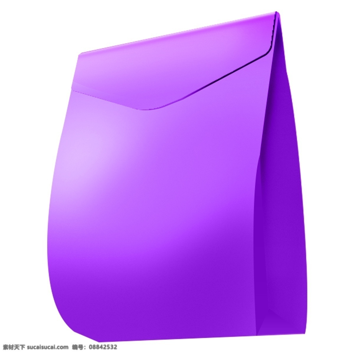 紫色 袋子 装饰 商务 简约 装饰素材