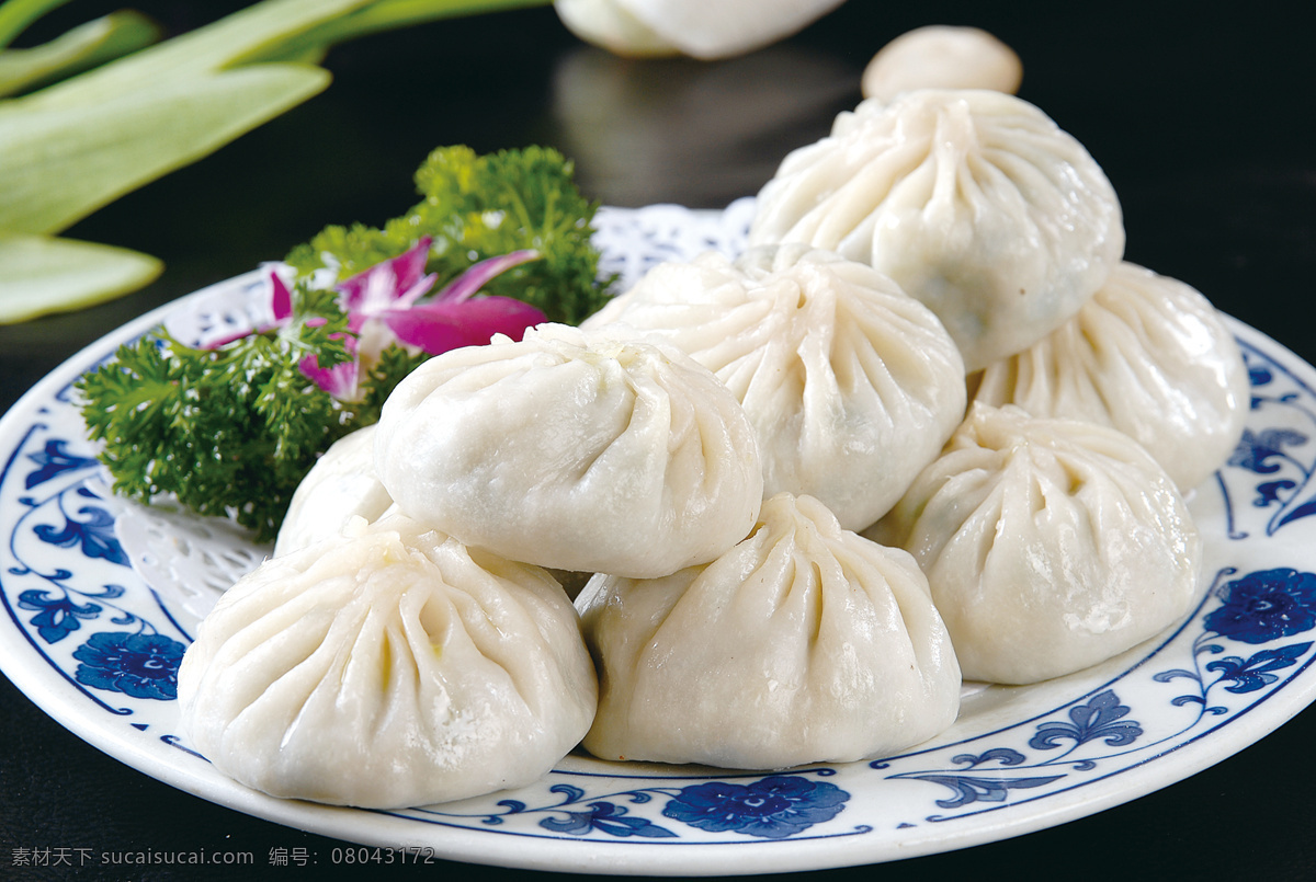薄皮素包子 美食 传统美食 餐饮美食 高清菜谱用图
