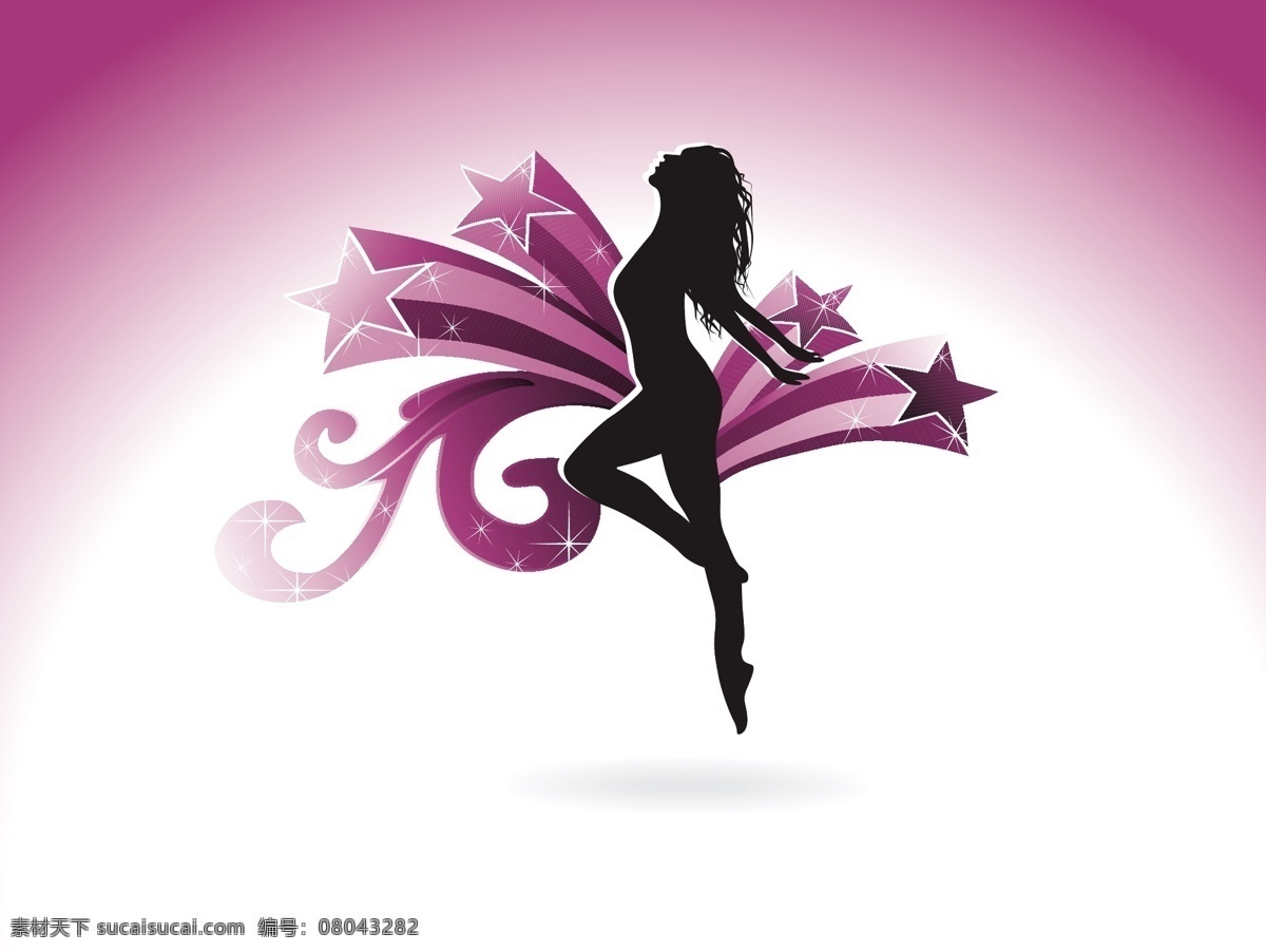 跳舞 舞女 女郎 音乐 时尚元素 招贴设计
