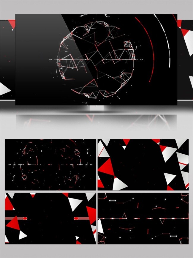 红色 动感 三角 动态 视频 光束 激光 高清视频素材 3d视频素材 白色 电脑屏幕保护