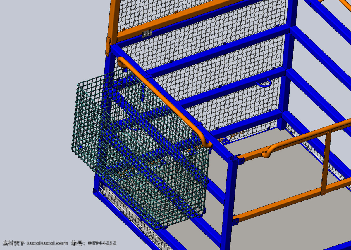 电梯安全笼 工程 机械设计 工具 xt 蓝色