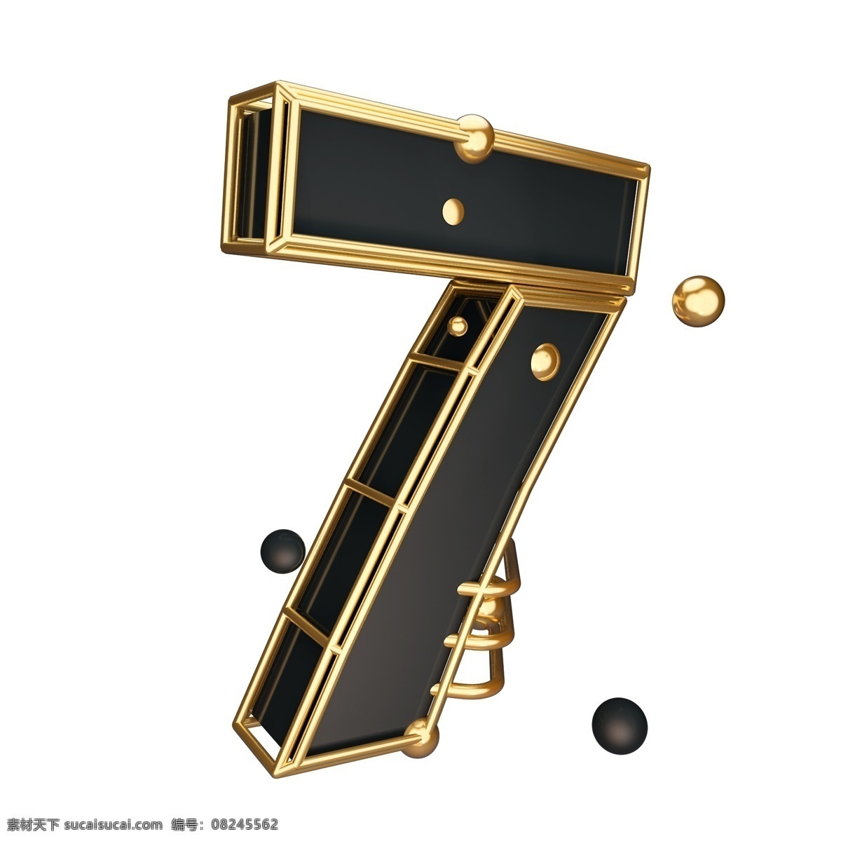 c4d 黑金 风 酷 炫 倒计时 数字 立体字 炫酷 3d字体 可商用字体 炫酷黑金7 立体字7 创意字