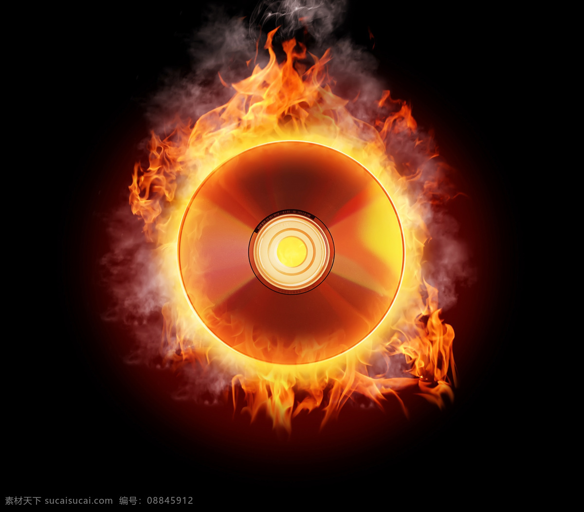超酷 绚丽 火焰 火光 效果 火焰光碟 光碟 火焰光盘 烈焰 火苗 磁盘 音乐光碟 碟片 光盘 高清图片 光束类 现代科技