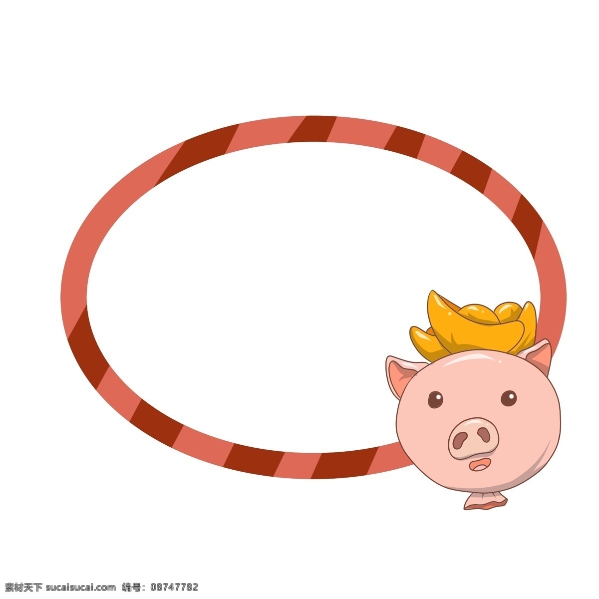 红色 小 猪 边框 插画 卡通小猪边框 过年小猪边框 手绘小猪边框 漂亮 可爱
