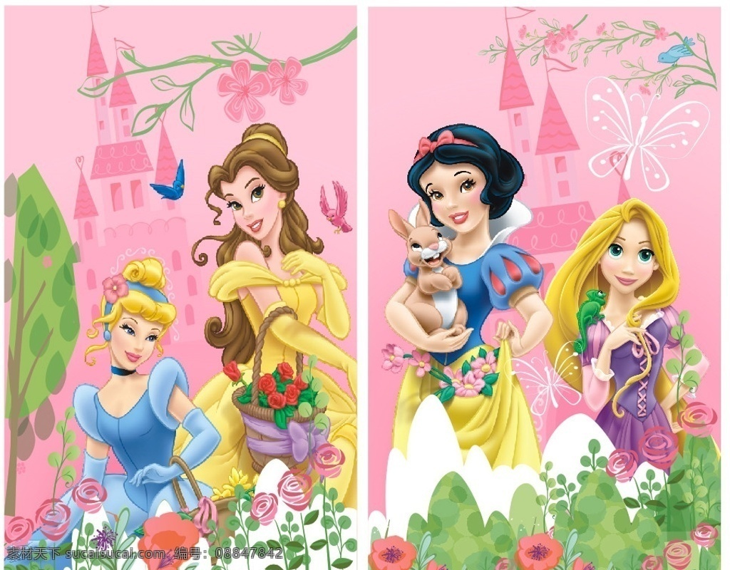童话公主 公主 动画 白雪公主 矢量人物 儿童幼儿 矢量