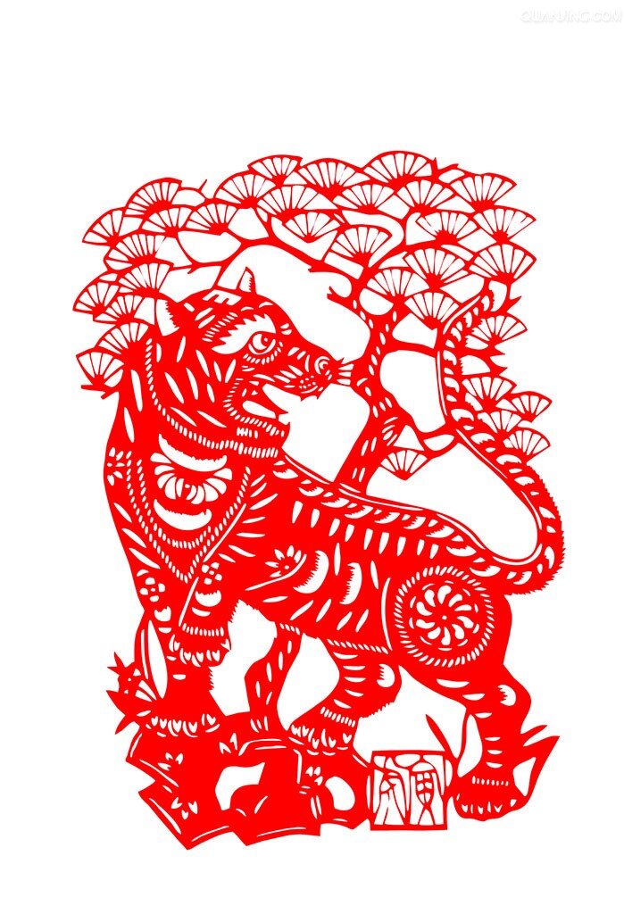 十二生肖 虎 剪纸 生肖剪纸 十二生肖虎 矢量图 其他矢量图