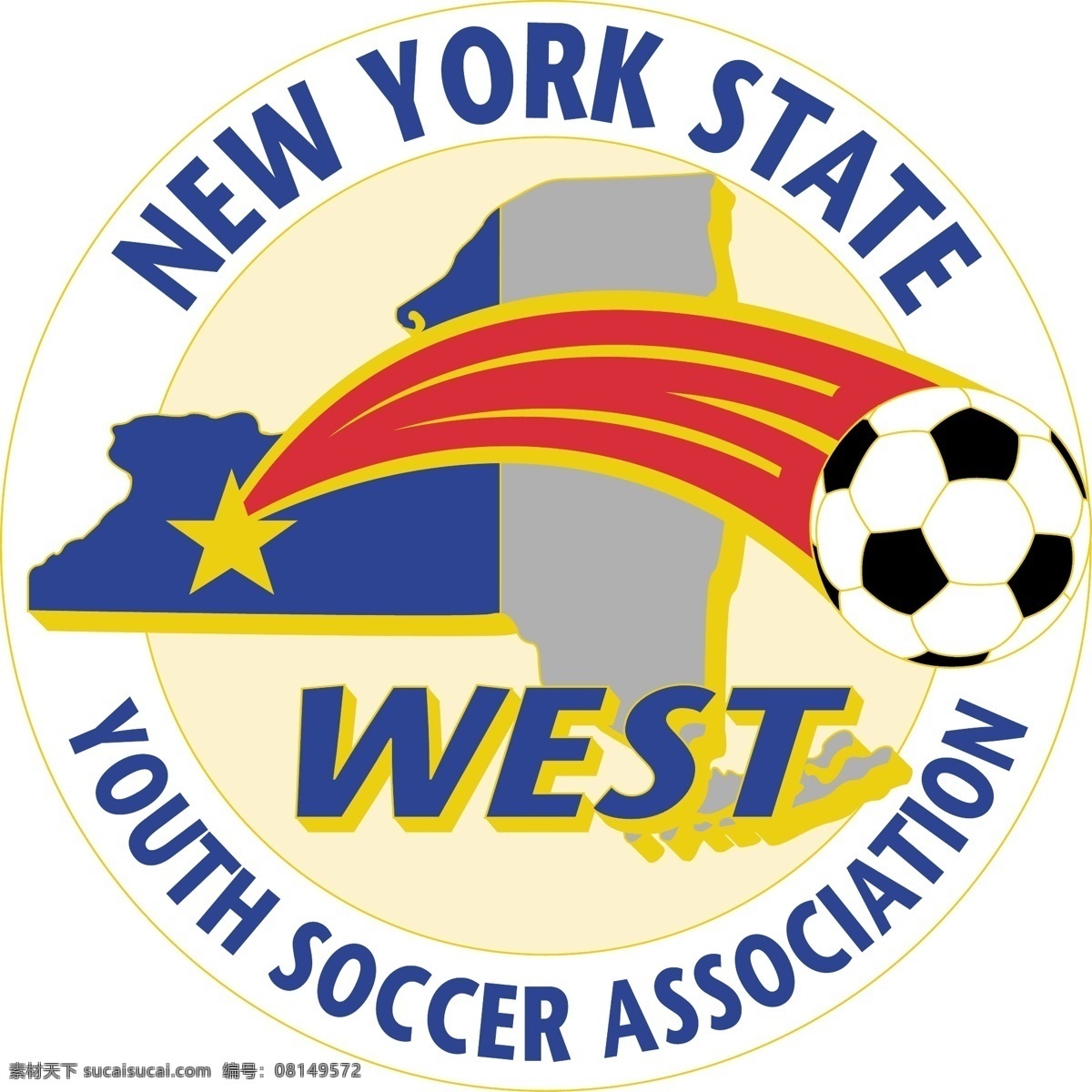 纽约州 西部 青年 足球 协会 自由 标志 西 psd源文件 logo设计