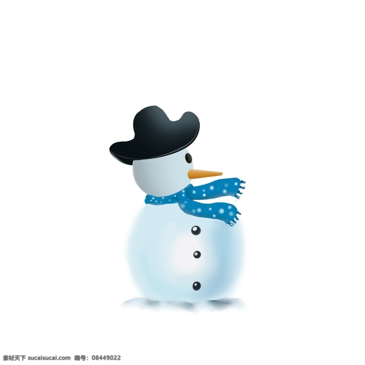 卡通 绅士 雪人 商用 元素 冬季 毛巾 手绘 立冬 堆雪人 礼帽