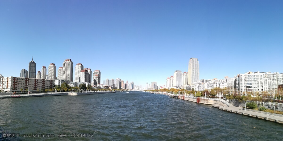 海河两岸 风光 胡泊 河流 倒影 风景 自然景观 自然风景 城市景观 建筑 建筑景观