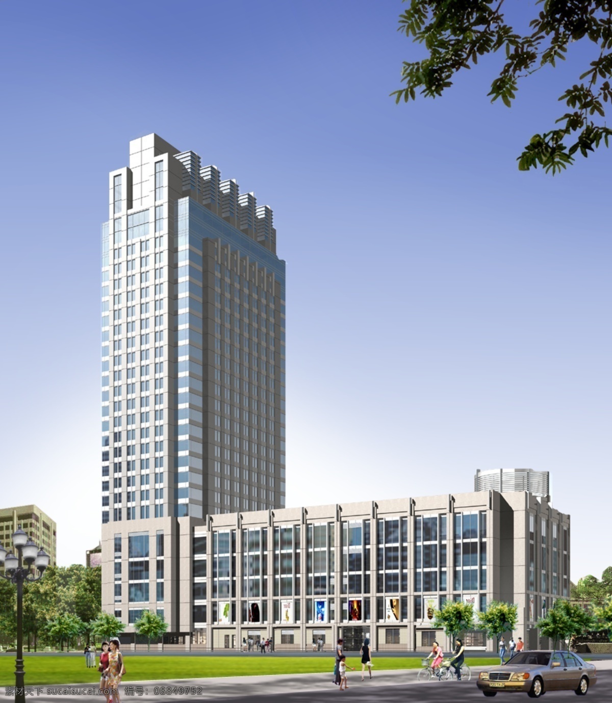 分层效果 建筑装饰 分层图 psd0027 设计素材 白色