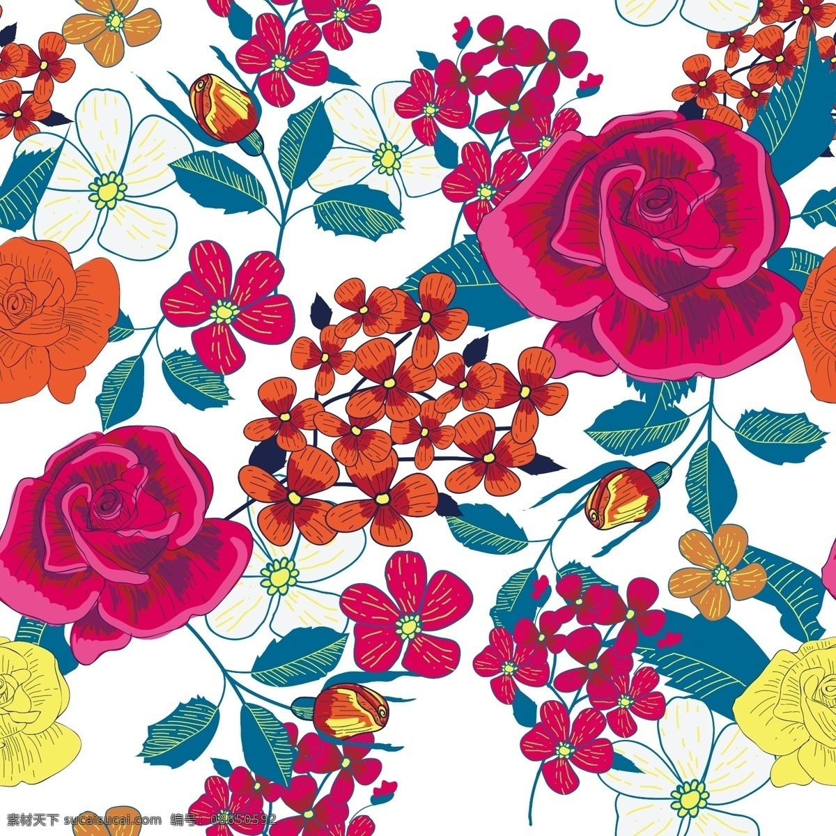 手绘花 手绘花图案 手绘 花 背景图片 手绘花背景 乱花 花卉 花卉背景 手绘图案 数码印花 分层