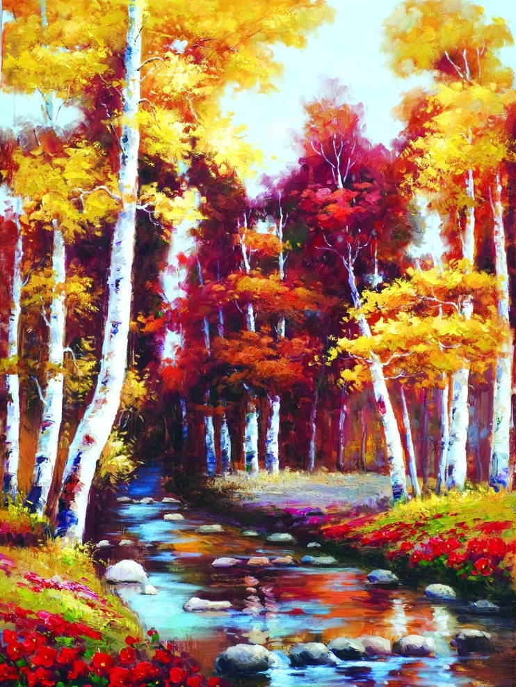 欧洲油画9 欧洲 树木 手绘 鲜艳 高贵 油画 装饰画 无框画 扫描 大图 清晰 写真 喷绘 印刷 风景 花园 唯美 田园 挂板 写生 绘画书法 文化艺术 油画系列