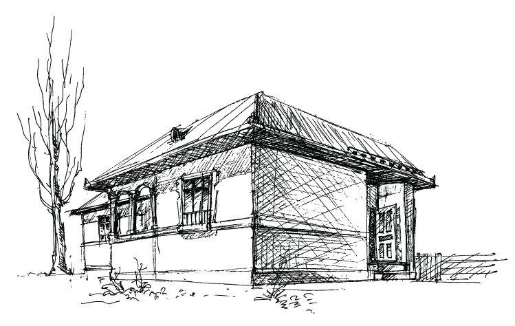 矢量 房屋 建筑物 手绘 稿 房子 矢量素材 素描 速写 屋子 矢量图