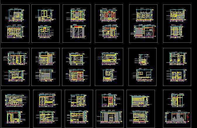 全套施工图 专业设计 cad 施工图 平面图 专业级别 dwg 黑色