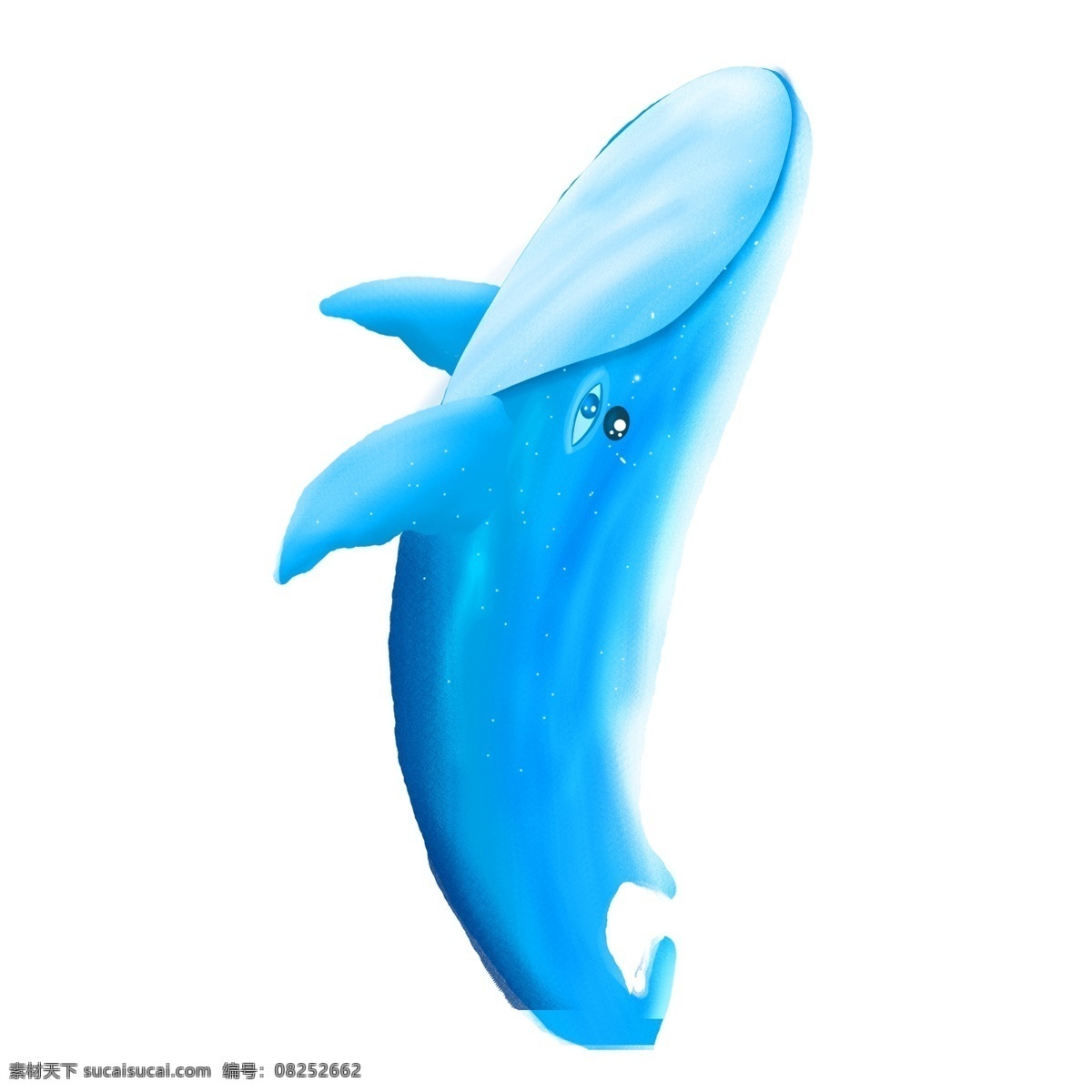 蓝色 清新 鲸鱼 动物 卡通 手绘 插画 海洋生物 蓝鲸 鱼类