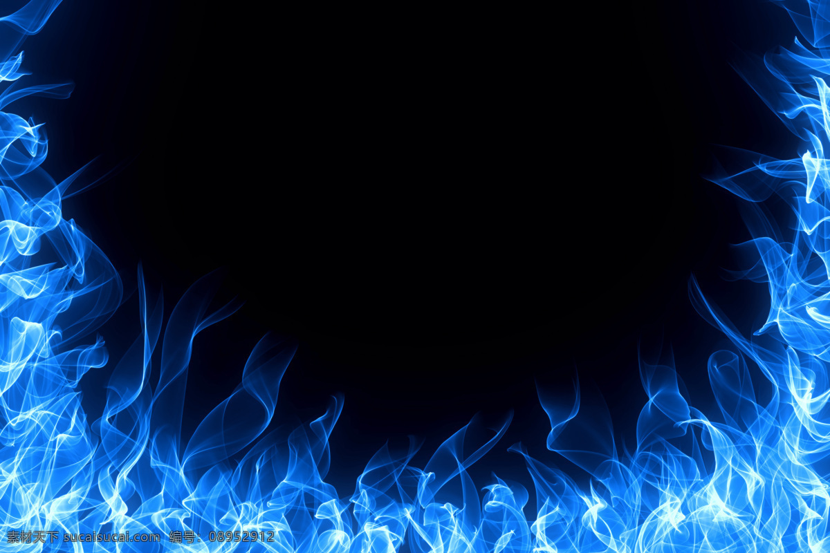 梦幻 火焰 背景 边框 蓝色火焰 燃烧 火苗 火焰背景 火焰图片 生活百科