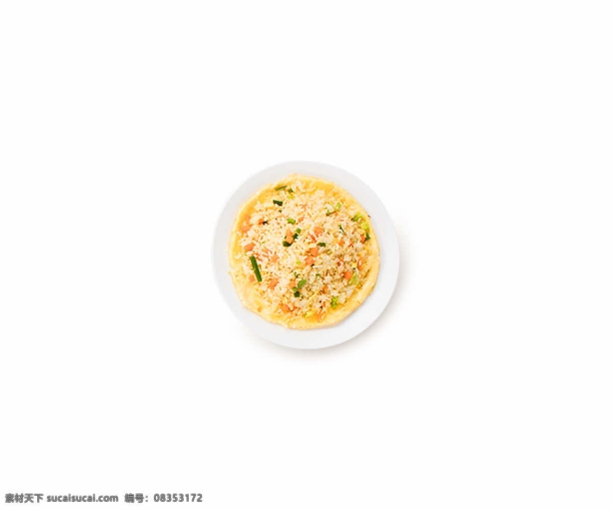 盘 鸡蛋 饼 炒 米饭 蔬菜水果 盘子 俯视图 食物 鸡蛋饼 美味 蔬菜 水果